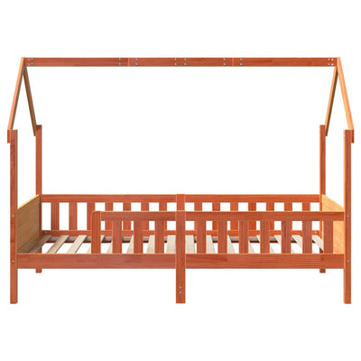 Vahanruskea lasten talo sängynrunko Nazam 80x200cm (mänty)