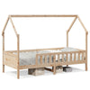 Lasten talonmuotoinen sängynrunko Nazam 90x190cm (mänty)