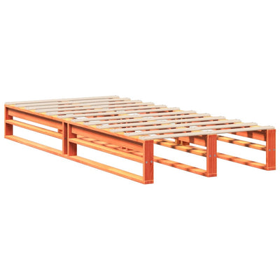 Sängynrunko ilman patjaa vahanruskea 75x190 cm täysi mänty