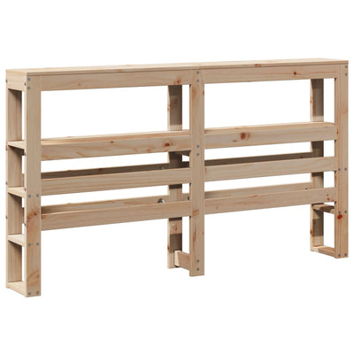 Sängynpääty hyllyillä Nor 160cm (mänty)