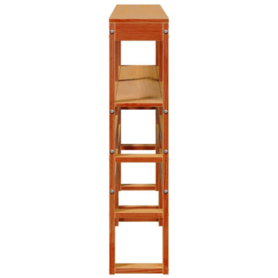 Vahanruskea sängynpääty hyllyillä Nor 160cm (mänty)