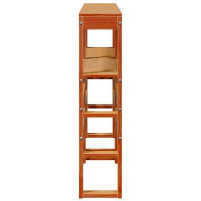 Vahanruskea sängynpääty hyllyillä Nor 120cm (mänty)