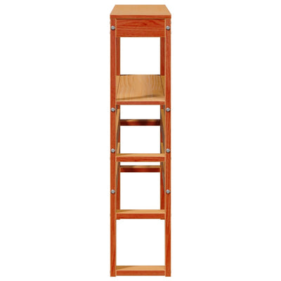 Vahanruskea sängynpääty hyllyillä Nor 100cm (mänty)