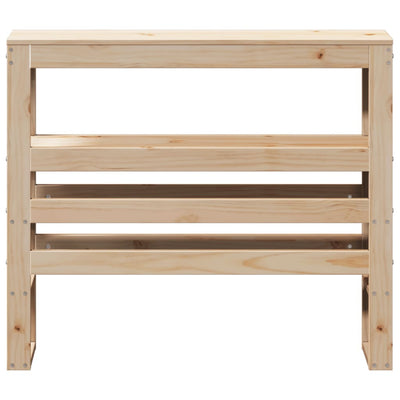 Sängynpääty hyllyillä 75 cm täysi mänty