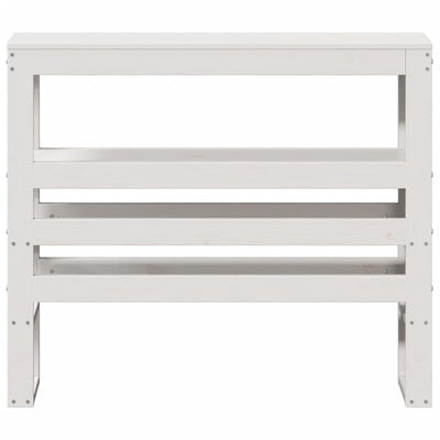 Valkoinen sängynpääty hyllyillä Nor 75cm (mänty)