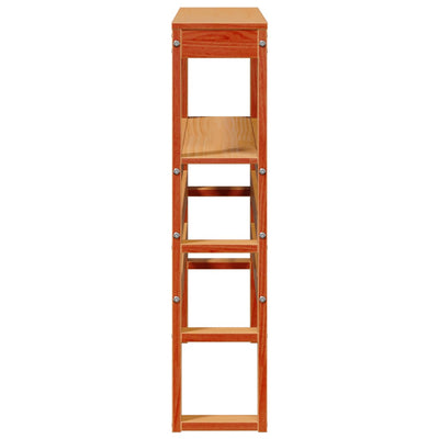 Vahanruskea sängynpääty hyllyillä Nor 75cm (mänty)