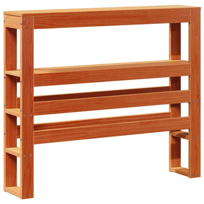 Vahanruskea sängynpääty hyllyillä Nor 75cm (mänty)