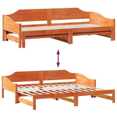 Vahanruskea vuodesohva rullilla Livina 80x200cm (mänty)