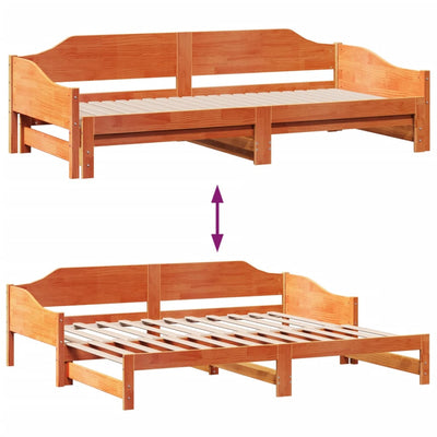 Vahanruskea vuodesohva rullilla Livina 90x190cm (mänty)