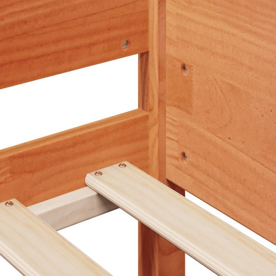 Vahanruskea parvisänky ilman patjaa Ofita 80x200cm (mänty)