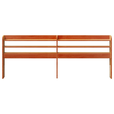 Vahanruskea sängynpääty hyllyillä Ceszarina 200cm (mänty)