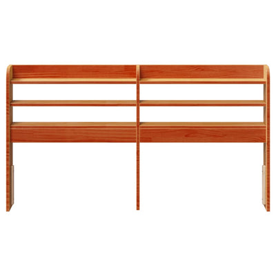 Vahanruskea sängynpääty hyllyillä Ceszarina 160cm (mänty)