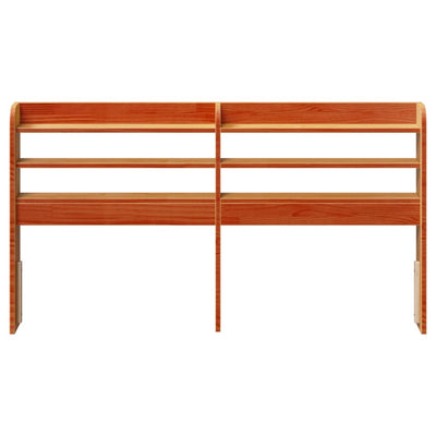 Vahanruskea sängynpääty hyllyillä Ceszarina 150cm (mänty)