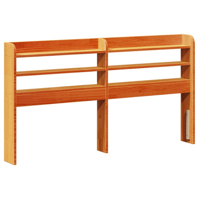 Vahanruskea sängynpääty hyllyillä Ceszarina 135cm (mänty)