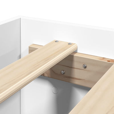 Valkoinen sängynrunko Eonica 180x200cm (puinen)