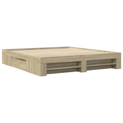 Sonoma tammi sängynrunko Eonica 180x200cm (puinen)