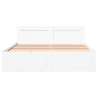 Valkoinen sängynrunko päätylevyllä Andersen 150x200cm (puinen)