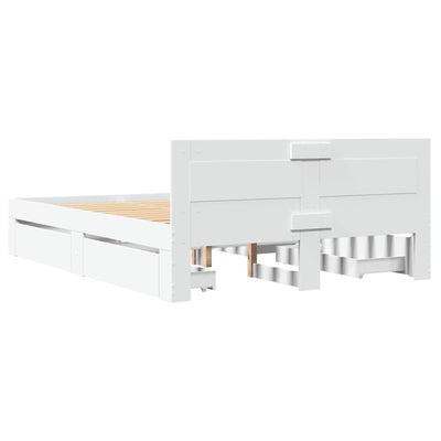 Valkoinen sängynrunko päätylevyllä Andersen 140x200cm (puinen)