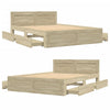 Sonoma-tammi sängynrunko päätylevyllä Andersen 140x200cm (puinen)