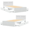 Valkoinen sängynrunko päädyllä Andersen 75x190cm (puinen)