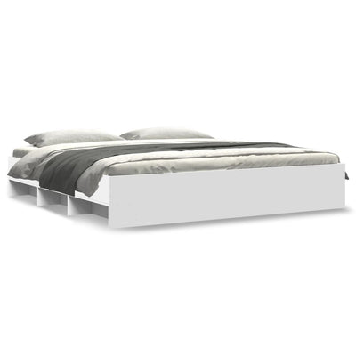 Valkoinen sängynrunko Hristudora 180x200cm (puinen)