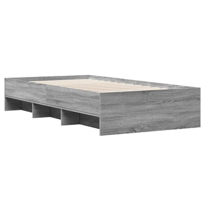 Sängynrunko harmaa Sonoma 75x190 cm tekninen puu