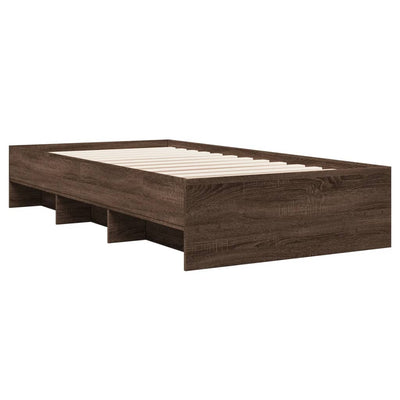 Sängynrunko ruskea tammi 75x190 cm tekninen puu