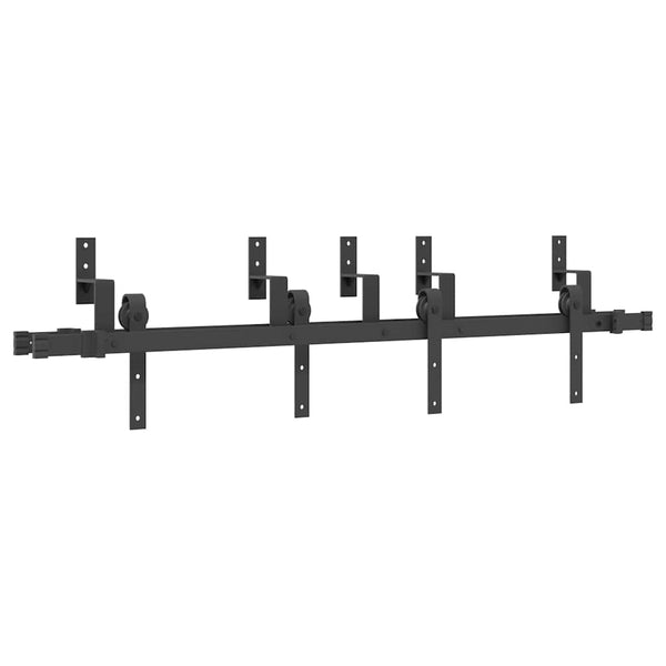 Musta liukuoven asennussarja teräs Collete 152,5cm