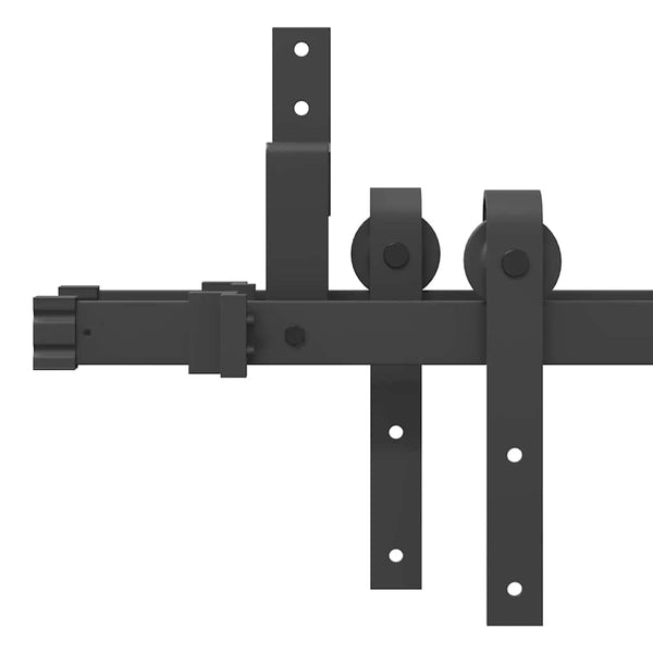 Musta liukuoven asennussarja teräs Collete 152,5cm
