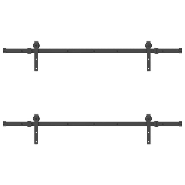 Musta liukuoven asennussarja teräs Collete 152,5cm