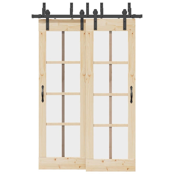 Musta liukuoven asennussarja teräs Donn 152,5cm