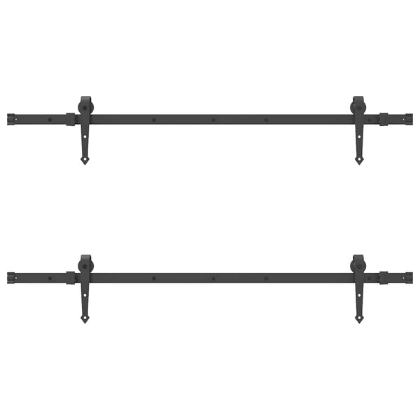 Musta liukuoven asennussarja teräs Hagiear 152,5cm