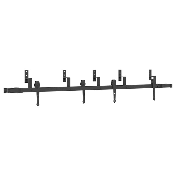 Musta liukuoven asennussarja teräs Marilena 213,5cm