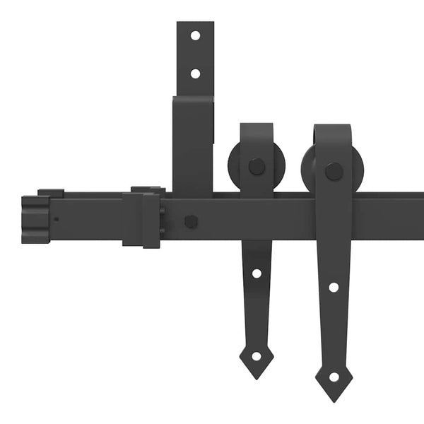 Musta liukuoven asennussarja teräs Marilena 213,5cm