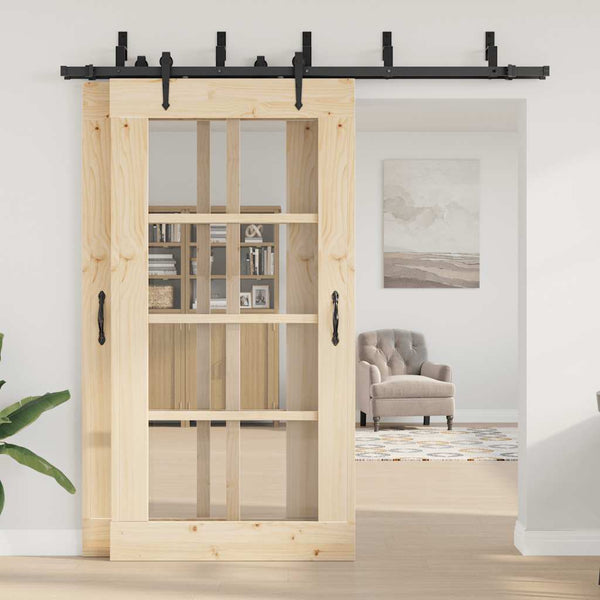 Musta liukuoven asennussarja teräs Marilena 213,5cm
