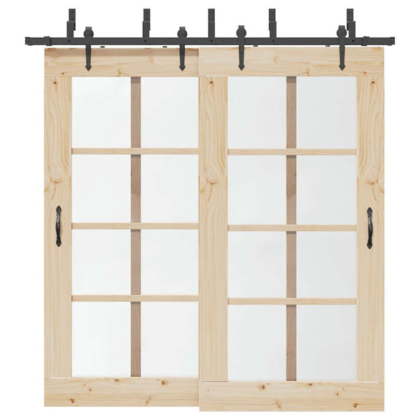 Musta liukuoven asennussarja teräs Marilena 213,5cm