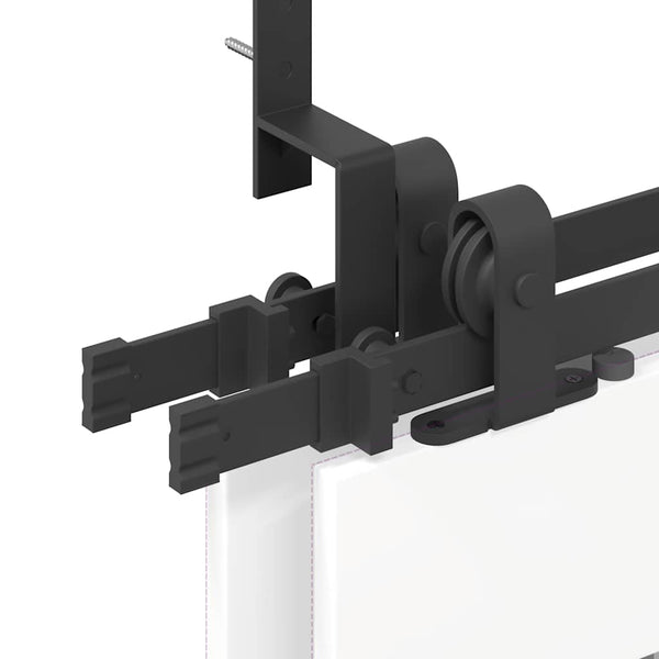 Liukuoven asennussarja teräs 213,5 cm musta