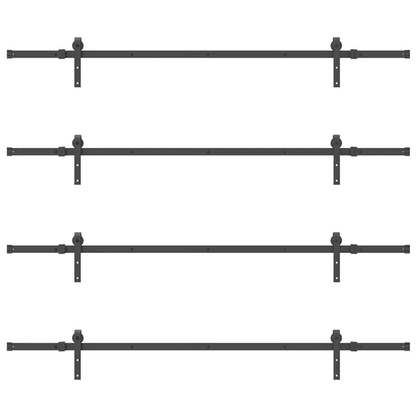 Liukuovi Hardware Kit 427 cm Teräs Musta