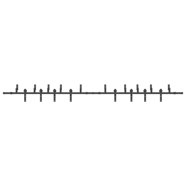 Hardware Kit Musta Teräs Liukuovi 400 cm