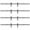 427 cm Musta Liukuovi Hardware Kit Teräksestä