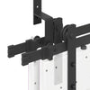 427 cm Musta Liukuovi Hardware Kit Teräksestä