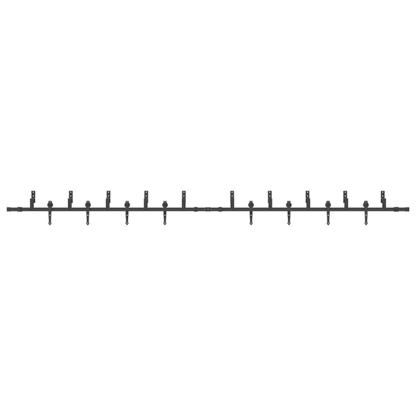 Teräs Musta Liukuovi Hardware Kit 427 cm