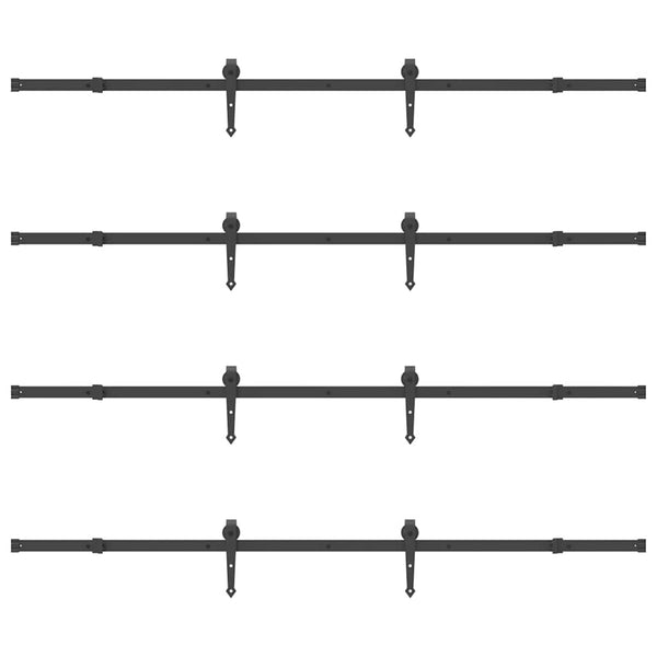 Teräs Musta Liukuovi Hardware Kit 427 cm