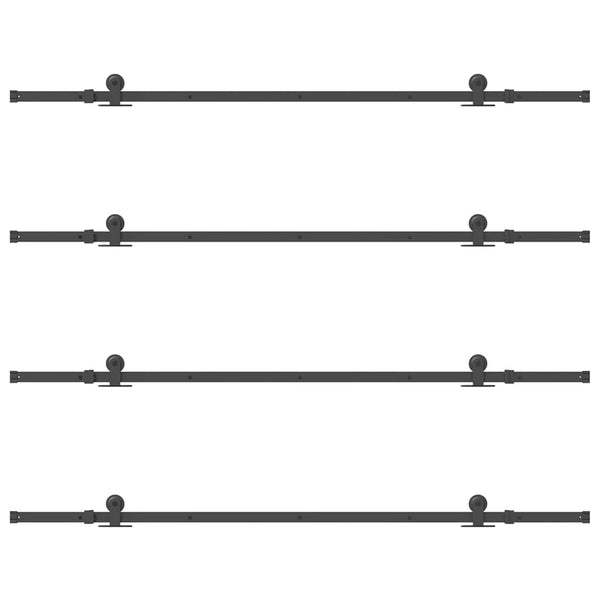 Liukuovi Hardware Kit 427 cm Teräs Musta