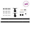 Liukuovi Hardware Kit 427 cm Teräs Musta