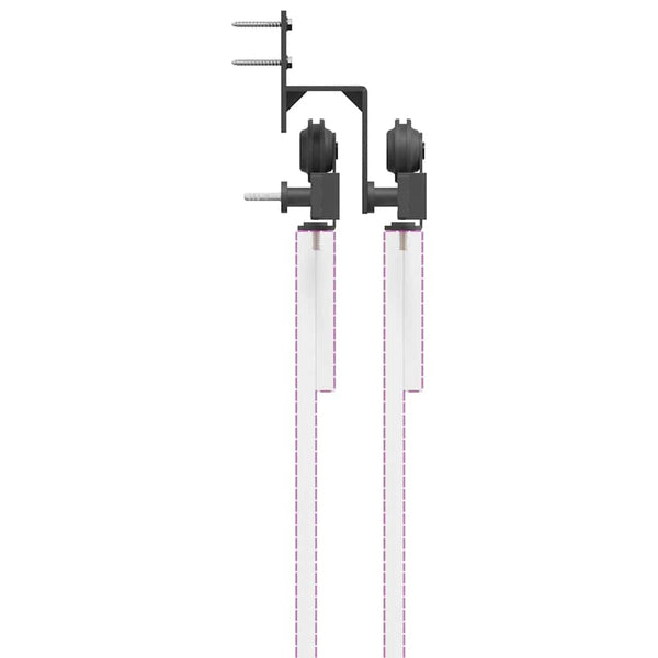 Liukuovi Hardware Kit 427 cm Teräs Musta