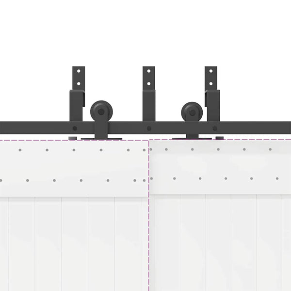 Liukuovi Hardware Kit 427 cm Teräs Musta