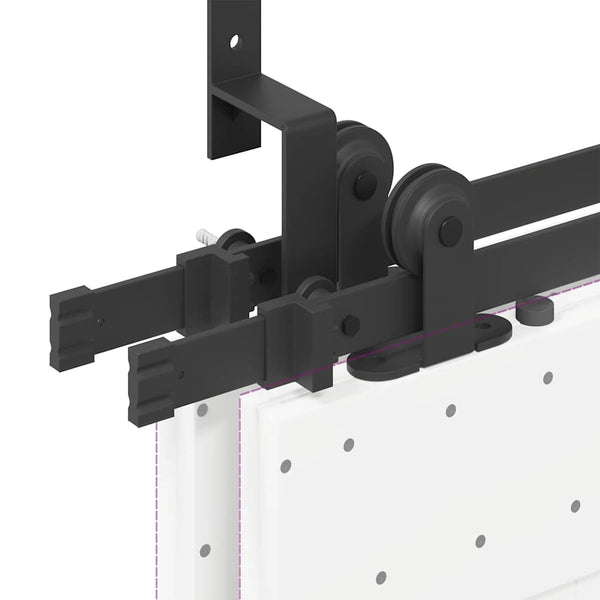 Liukuovi Hardware Kit 427 cm Teräs Musta