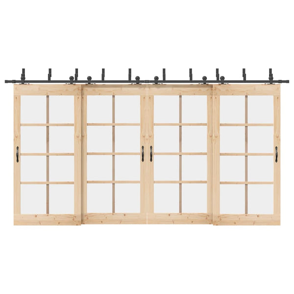 Liukuovi Hardware Kit 427 cm Teräs Musta