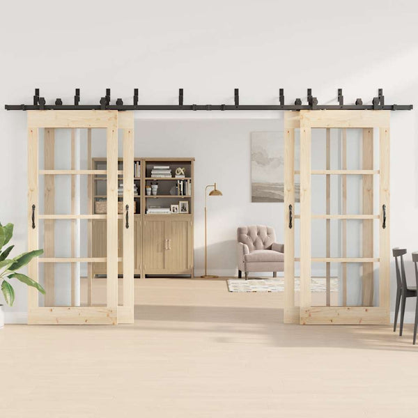 Liukuovi Hardware Kit 400 cm Teräs Musta